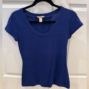 Banana Republic Women’s Blue Short-Sleeved Top in Size XS